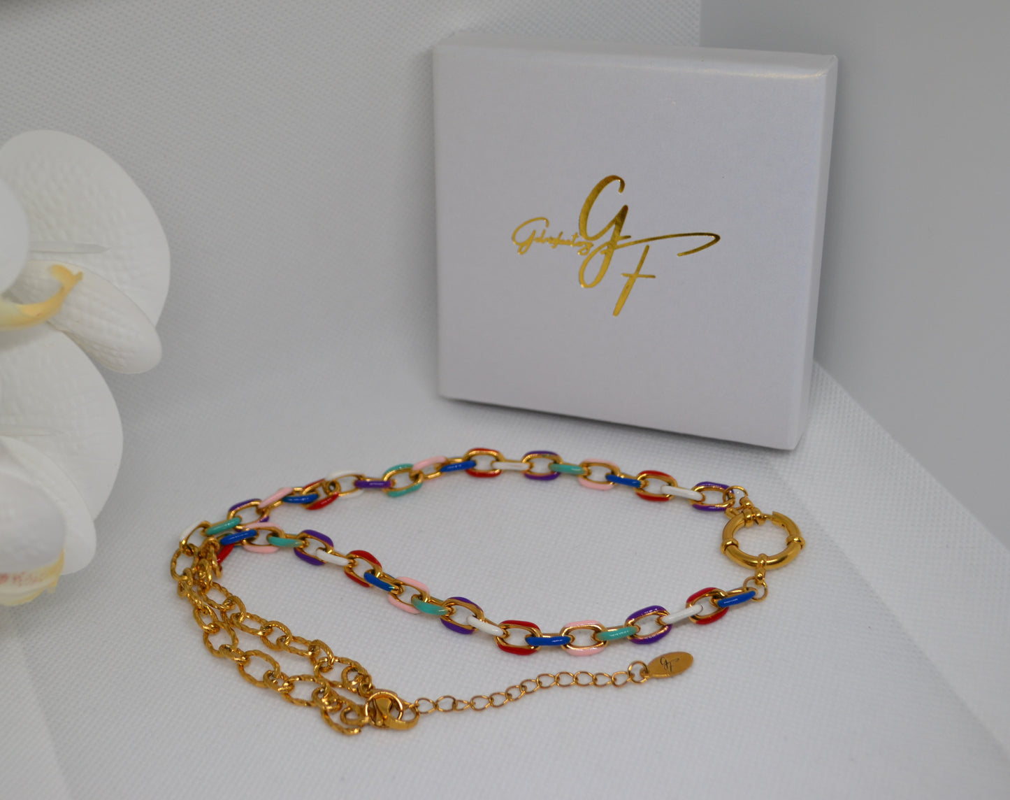 Collier "Arc-en-ciel Chatoyant"
