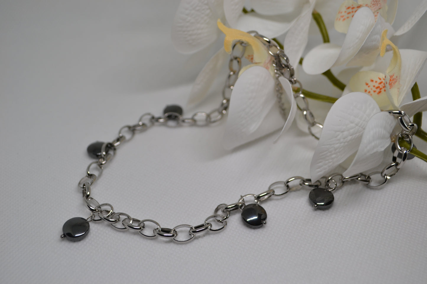 Collier "Nocturne Argenté"