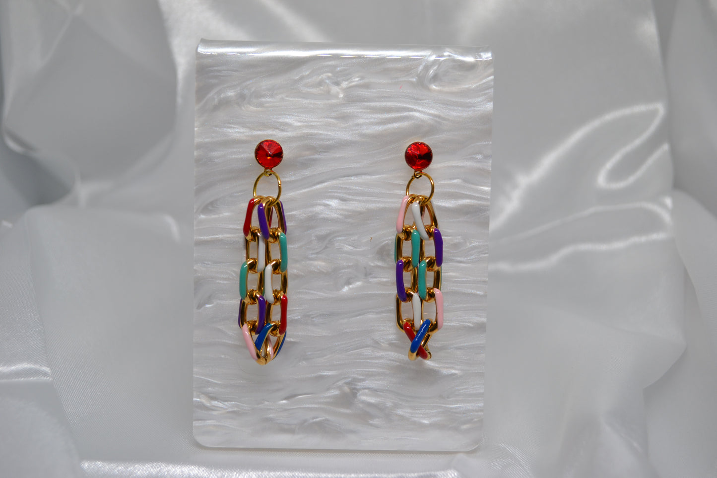 Boucle d'oreille "Éclat Arc-en-ciel"