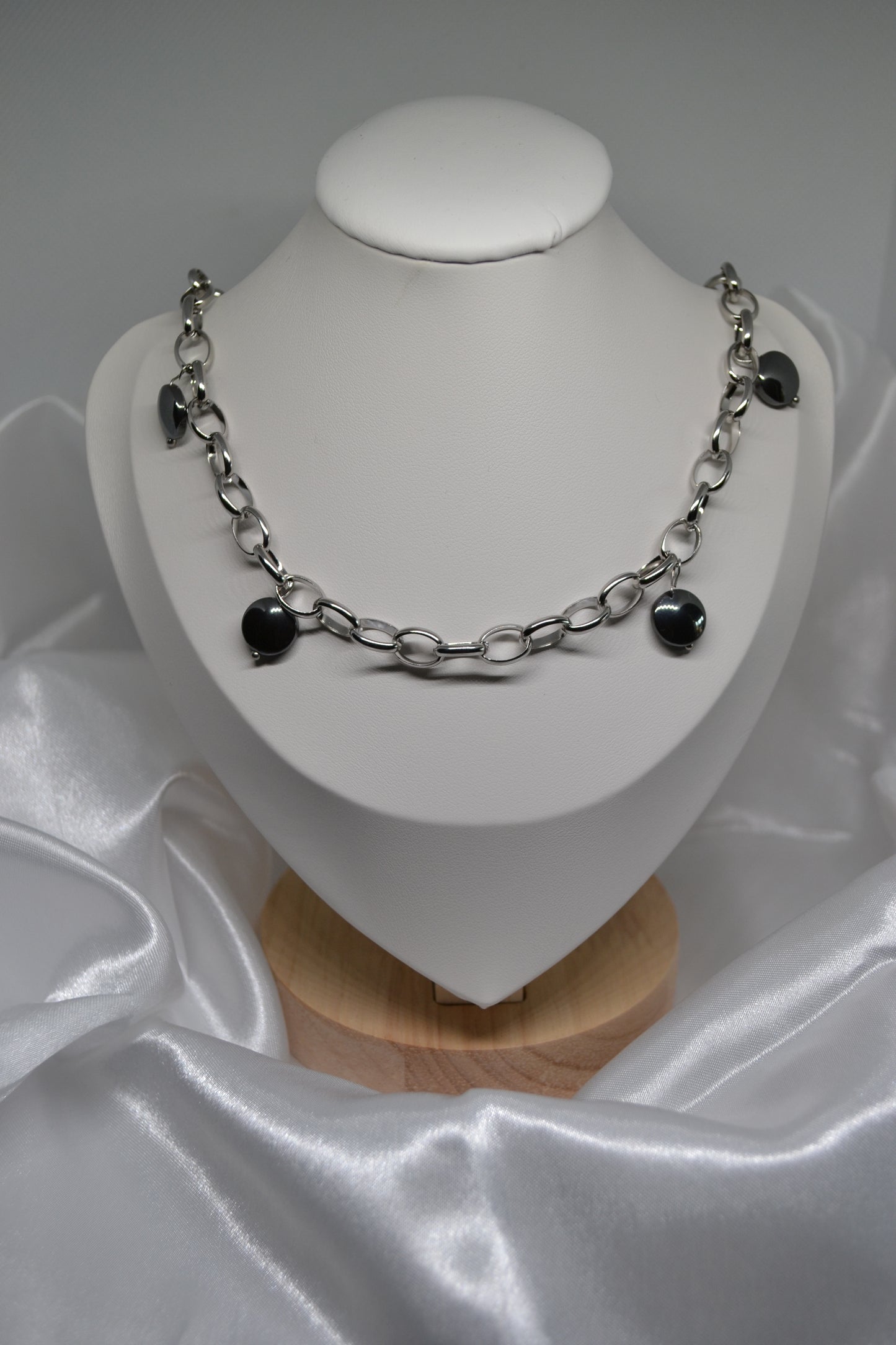 Collier "Nocturne Argenté"