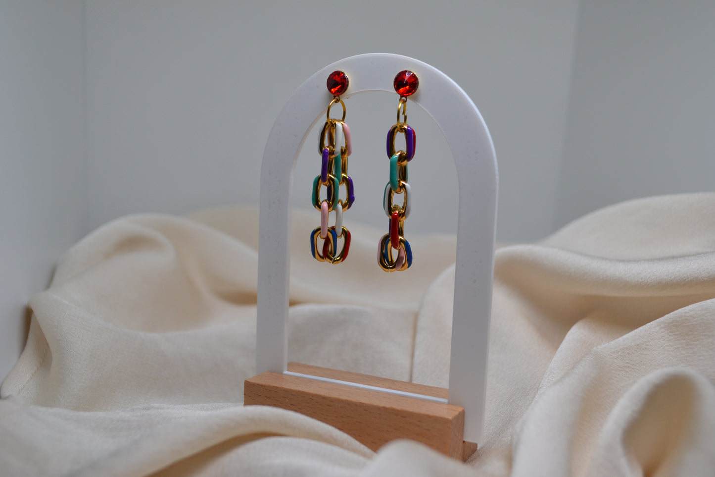Boucle d'oreille "Éclat Arc-en-ciel"
