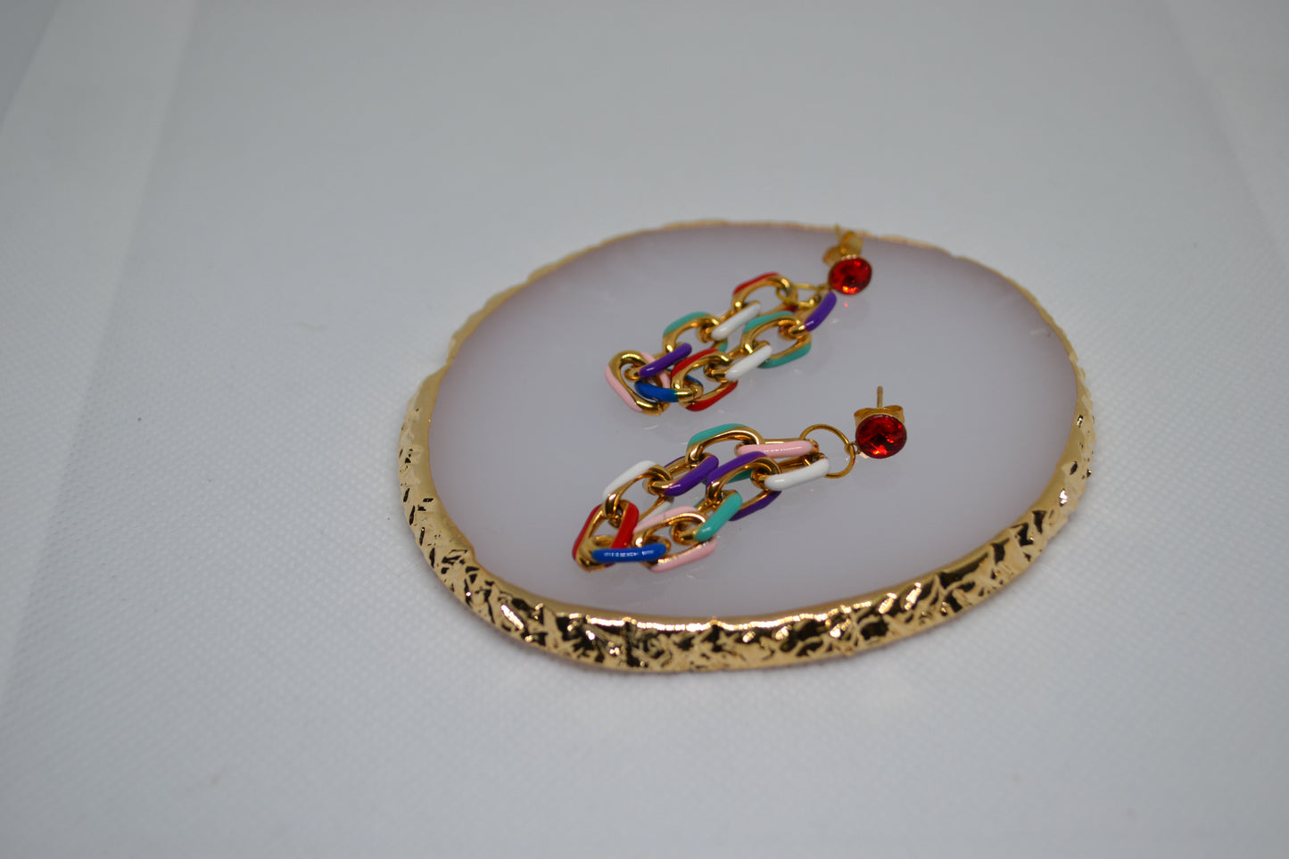 Boucle d'oreille "Éclat Arc-en-ciel"