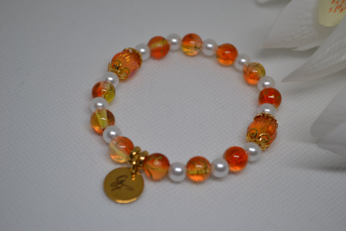 Bracelet "Éclats d'Orangé"