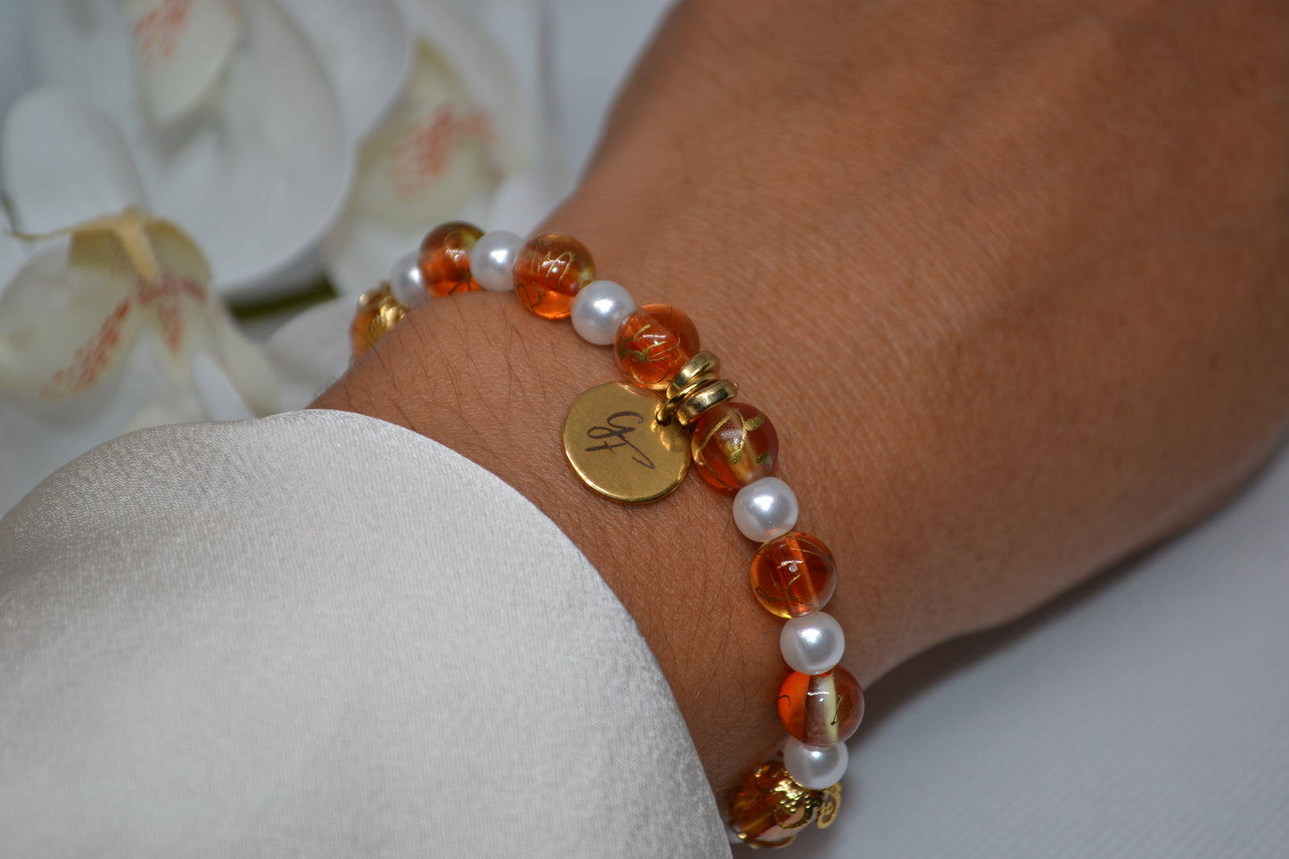 Bracelet "Éclats d'Orangé"