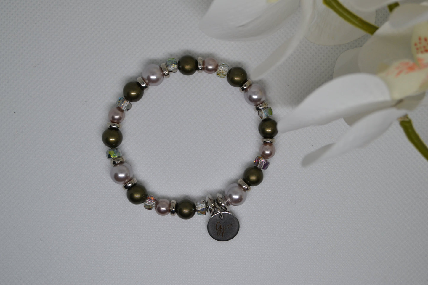 Bracelet "Émeraude Argenté"