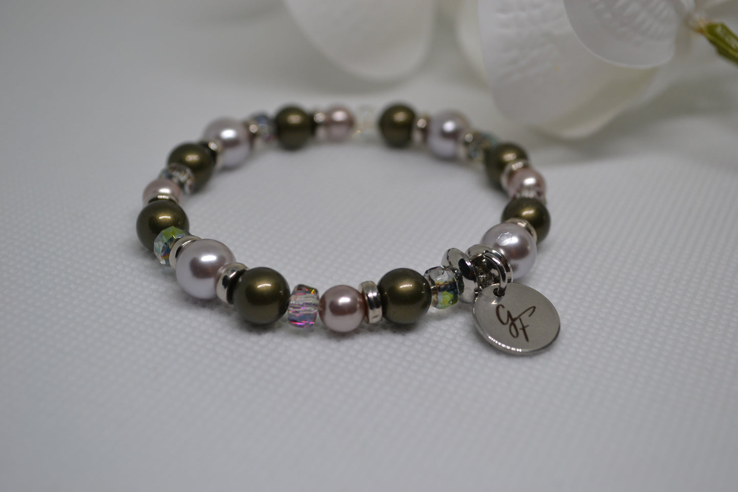 Bracelet "Émeraude Argenté"