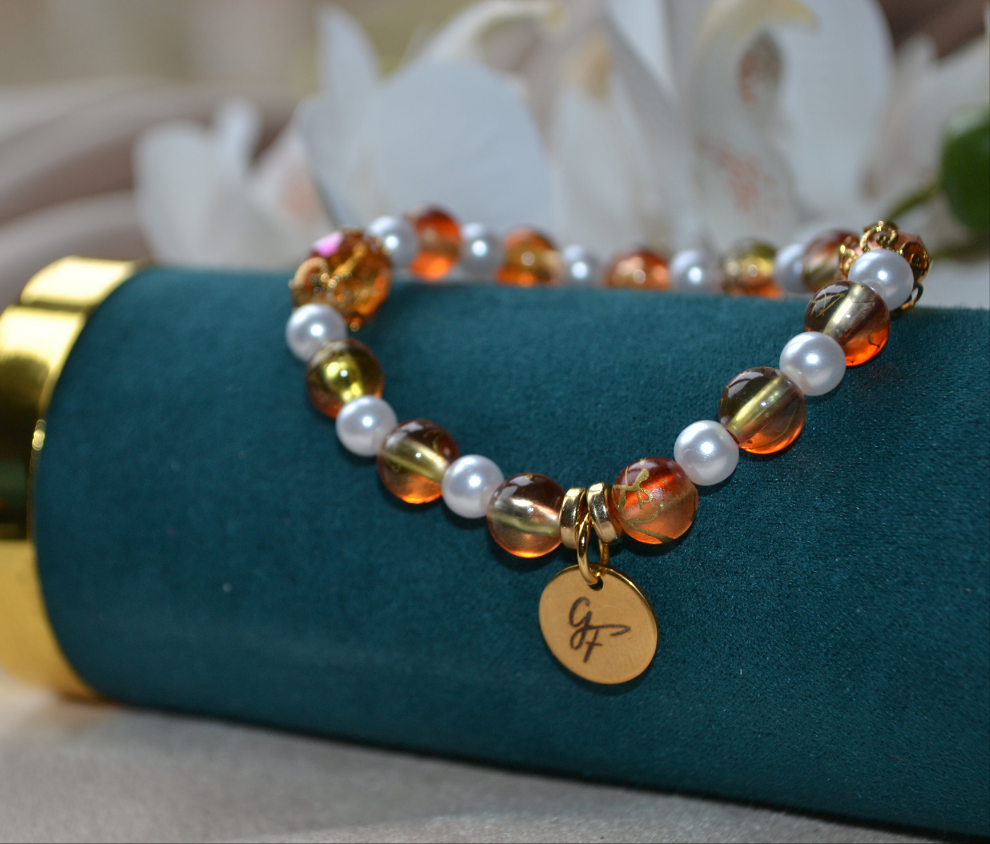 Bracelet "Éclats d'Orangé"