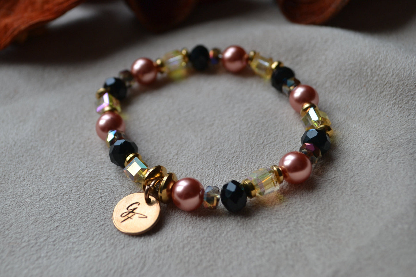 Bracelet "Rose Nocturne "