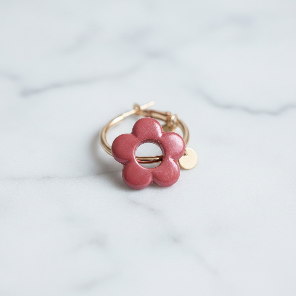 Boucles fleur zoom