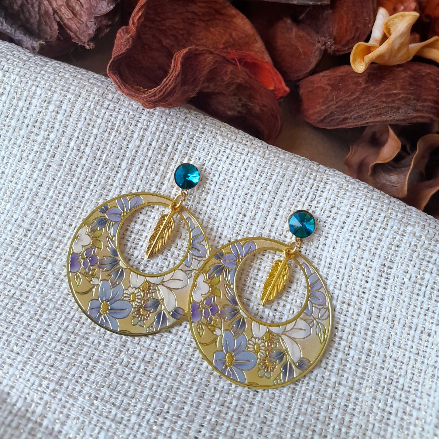Boucle d'oreille "Éclat Marin"