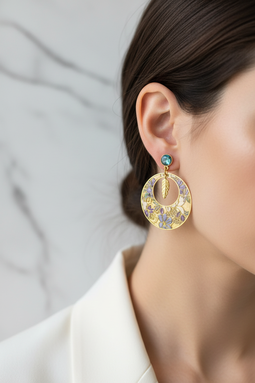 Boucle d'oreille Éclat Marin
