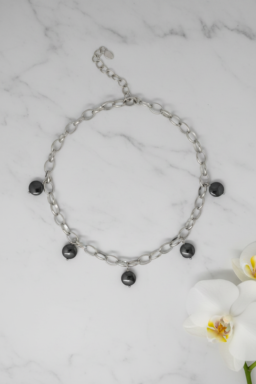 Collier charms - Flat lay chaîne originale