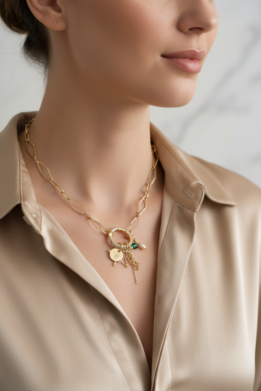 Collier porté sur mannequin