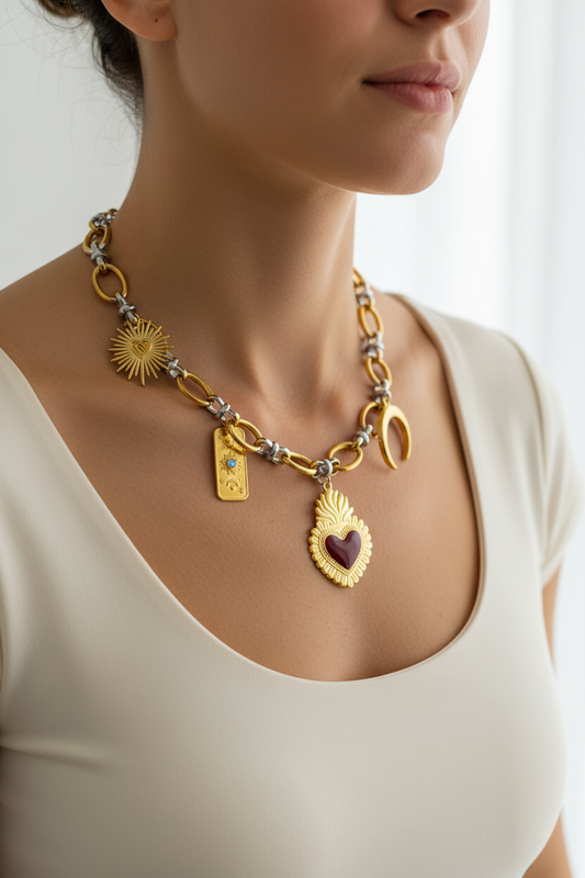 Collier Sacré Cœur habillé