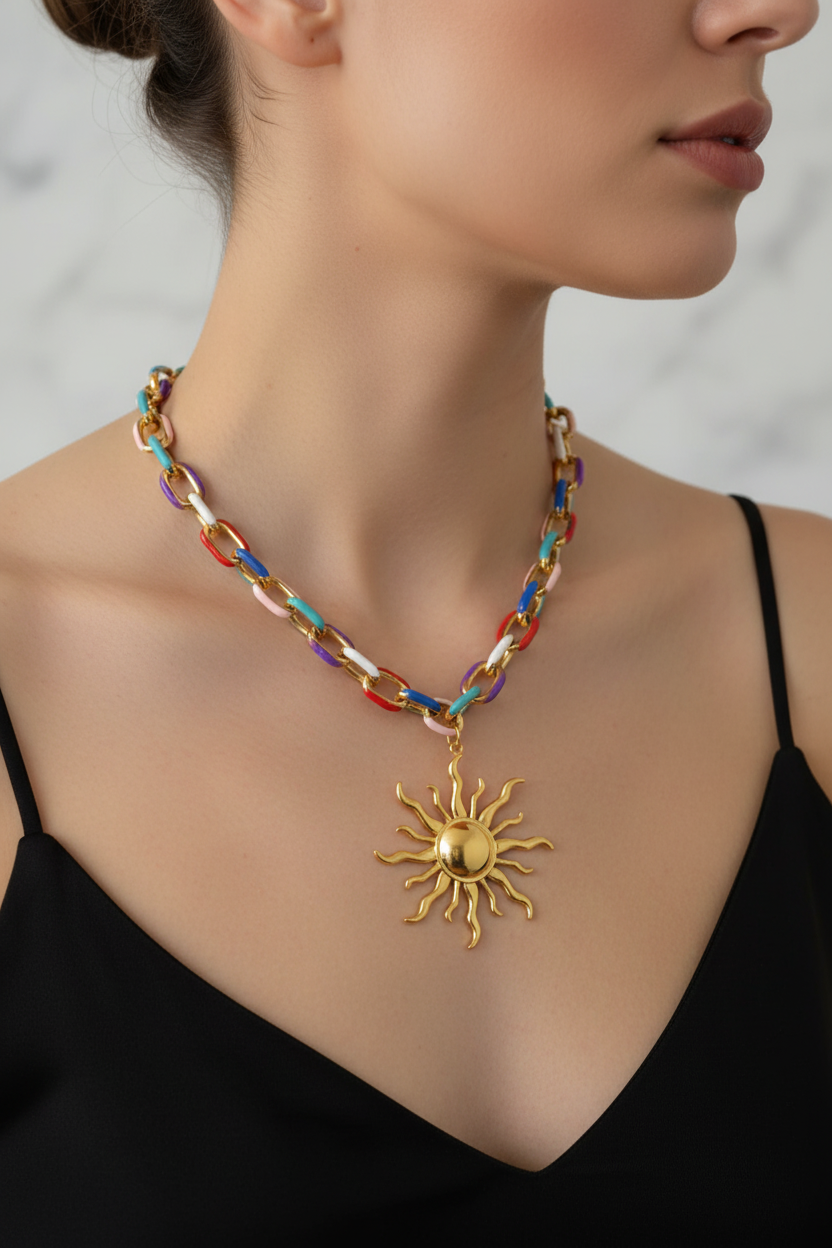 Collier Soleil Arc-en-ciel