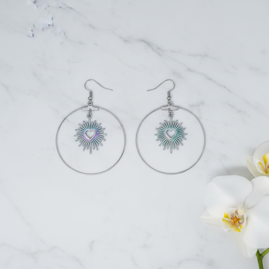 Flat lay boucles orchidée