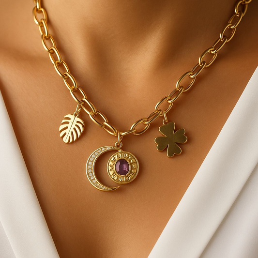 Collier "Énergies Dorées"